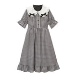 丸襟リボンワンピース