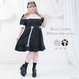 ハートはしごリボンワンピ