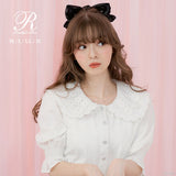 【メール便】重ねレース襟ガーリーブラウス