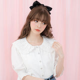 【メール便】重ねレース襟ガーリーブラウス