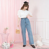 【メール便】重ねレース襟ガーリーブラウス