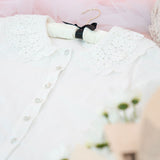 【メール便】重ねレース襟ガーリーブラウス