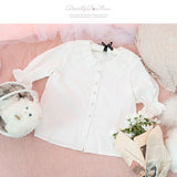 【メール便】重ねレース襟ガーリーブラウス