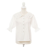 【メール便】重ねレース襟ガーリーブラウス