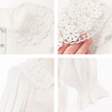 【メール便】重ねレース襟ガーリーブラウス