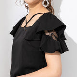 【メール便】フリルレーストップス