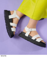 トラックソールストラップサンダル