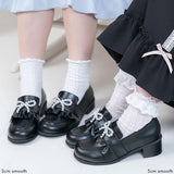 選べるヒールパールリボンローファーパンプス