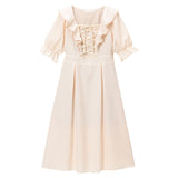 ラッフルレースアップワンピース