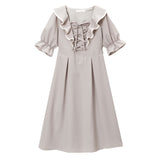 ラッフルレースアップワンピース