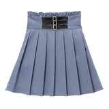 3連バックルプリーツスカート
