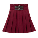 3連バックルプリーツスカート