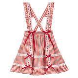 はしごレースサス付きフリルリボンスカート