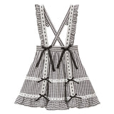 はしごレースサス付きフリルリボンスカート