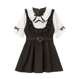 お茶会フリルリボンワンピース