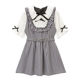 お茶会フリルリボンワンピース