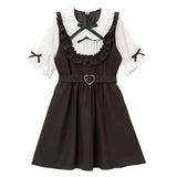 お茶会フリルリボンワンピース