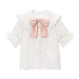 大きめハートバックルリボンセーラーブラウス