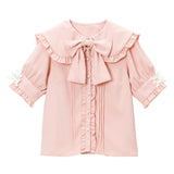 大きめハートバックルリボンセーラーブラウス