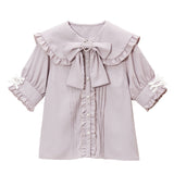 大きめハートバックルリボンセーラーブラウス