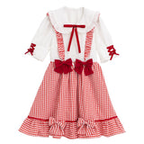 サスジャンスカ重ね着フリルワンピース