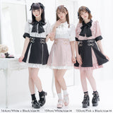 【メール便】スクエアフリルボウタイリボンブラウス