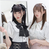 【メール便】スクエアフリルボウタイリボンブラウス