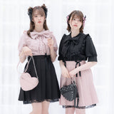 【メール便】スクエアフリルボウタイリボンブラウス