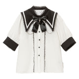 十字架セーラー襟ブラウス