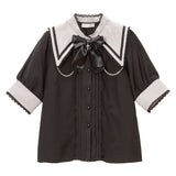 十字架セーラー襟ブラウス