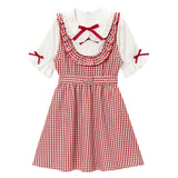 お茶会フリルリボンワンピース