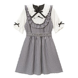 お茶会フリルリボンワンピース