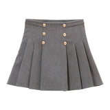 【メール便】ゴールドボタンプリーツスカパン