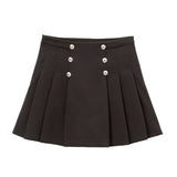 【メール便】ゴールドボタンプリーツスカパン