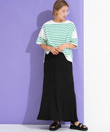 パネルボーダーハーフスリーブTシャツ