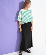 パネルボーダーハーフスリーブTシャツ