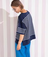 パネルボーダーハーフスリーブTシャツ