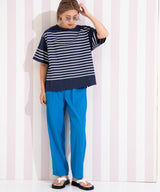 パネルボーダーハーフスリーブTシャツ