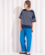 パネルボーダーハーフスリーブTシャツ