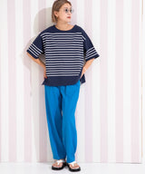 パネルボーダーハーフスリーブTシャツ