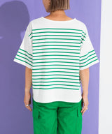 パネルボーダーハーフスリーブTシャツ