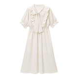 ボウタイシンプルフリルワンピース