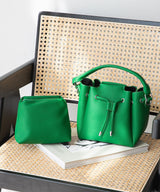 ショルダー付ドロストハンドバッグ