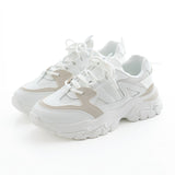 5cmスタイルアップバイカラーMIXダッドスニーカー