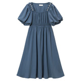 ショルダービジューレディワンピース