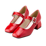 ビジューバックルレディパンプス