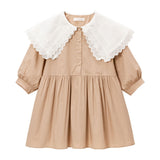 【メール便】ビッグレース襟チュニックブラウス