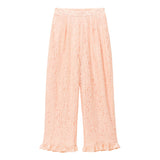 総レースガーリーロングパンツ