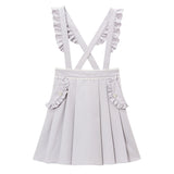 サス付フリルビジューポケットスカート