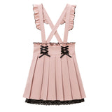 サス付レースアッププリーツスカート